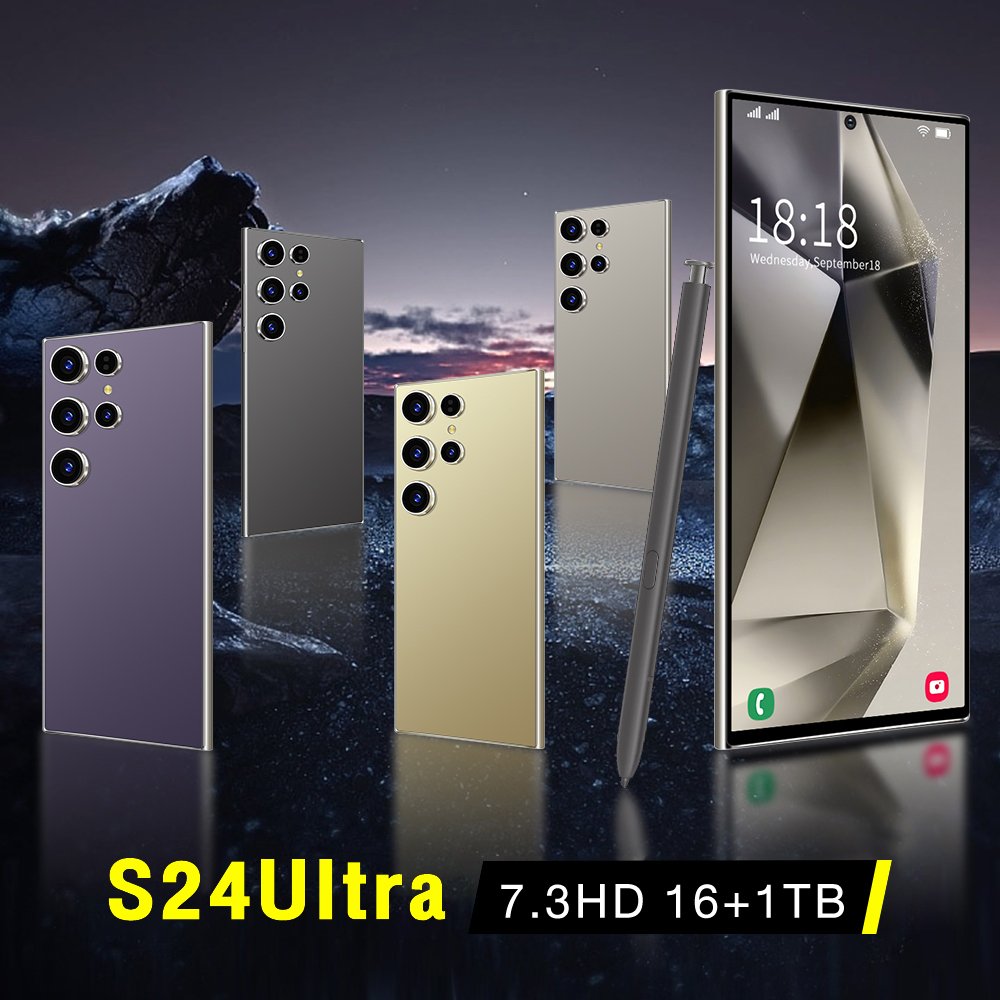 Global Version Cheap S24 ultra Clone Phone android 13 telephone 6.8 inch Big Screen 16+1TB 8-core dual sim 4G smartphone